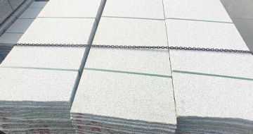 克拉玛依芝麻白毛板，石材毛板