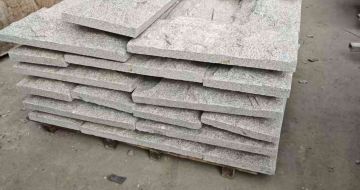 克拉玛依芝麻白蘑菇石，自然面