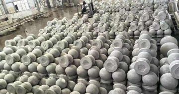 克拉玛依芝麻白圆球 石球 挡车球