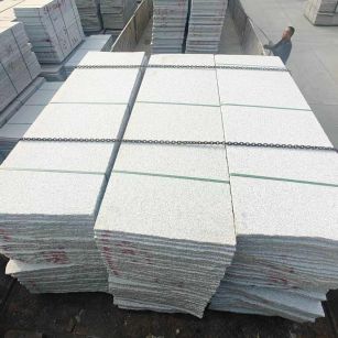 克拉玛依芝麻白毛板，石材毛板