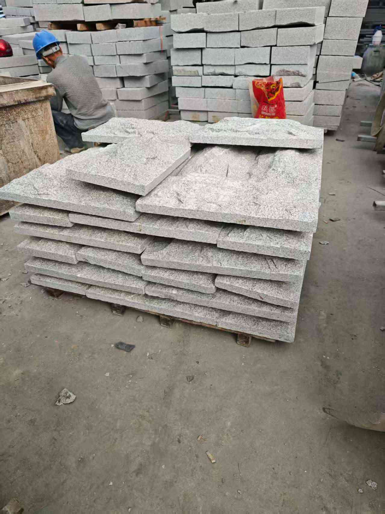 克拉玛依芝麻白蘑菇石，自然面